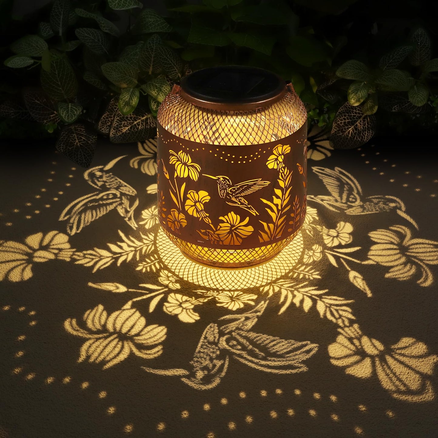 Hummingbird Solar Lanterns Outdoor Waterproof  Birthdays Gifts For Women Mom And Grandma  Metal Hanging Lanterns Decor Garden Decorative Solar Led Light For Yard  Patio  Lawn  Porch  Backyard