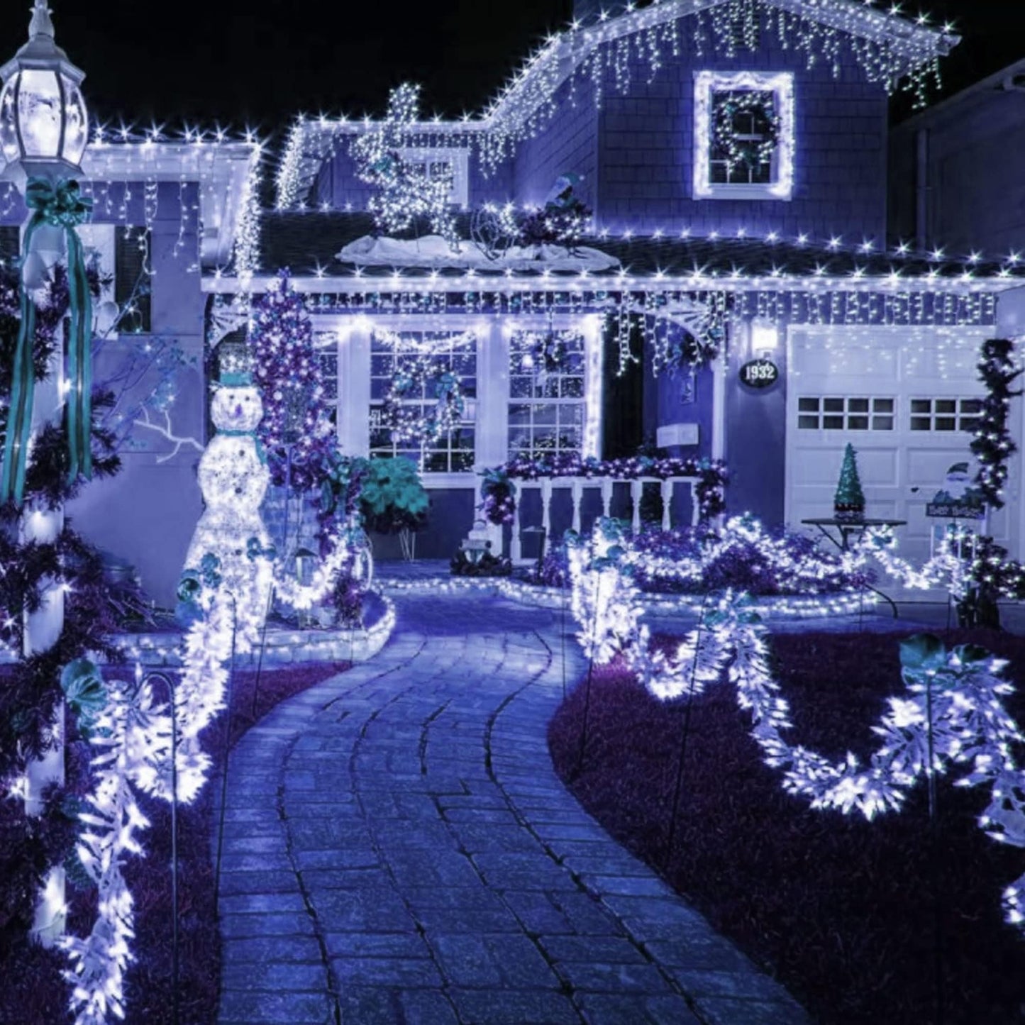 Tw Shine 200 Led Christmas Lights, 66Ft Waterproof Outdoor Indoor Decor, White, 8 Modes, Model Hb-200Coi
