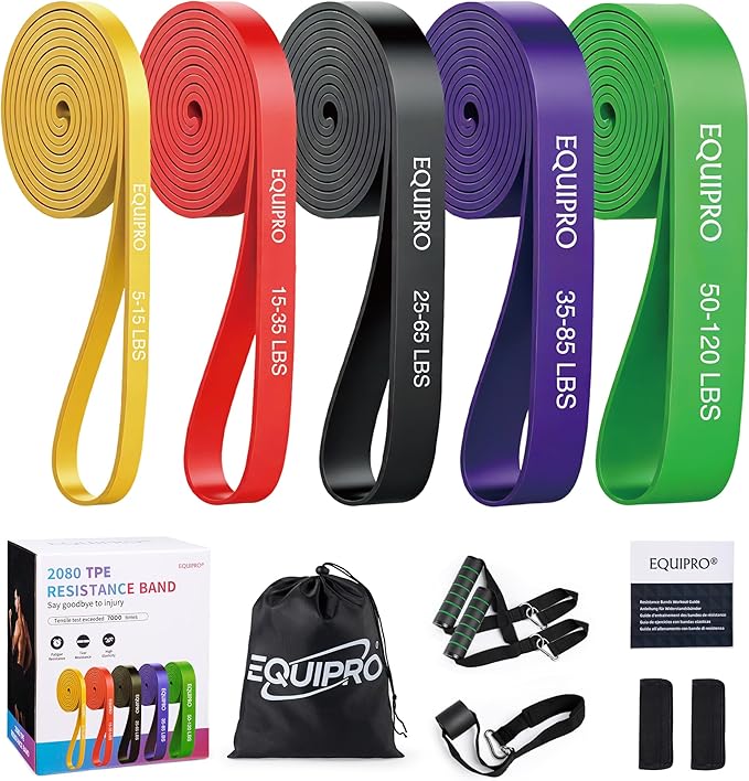 Equipro Resistance Bands, Exercise Bands, Resistance Bands for Working Out with Handles and Door Anchor, Workout Bands for...