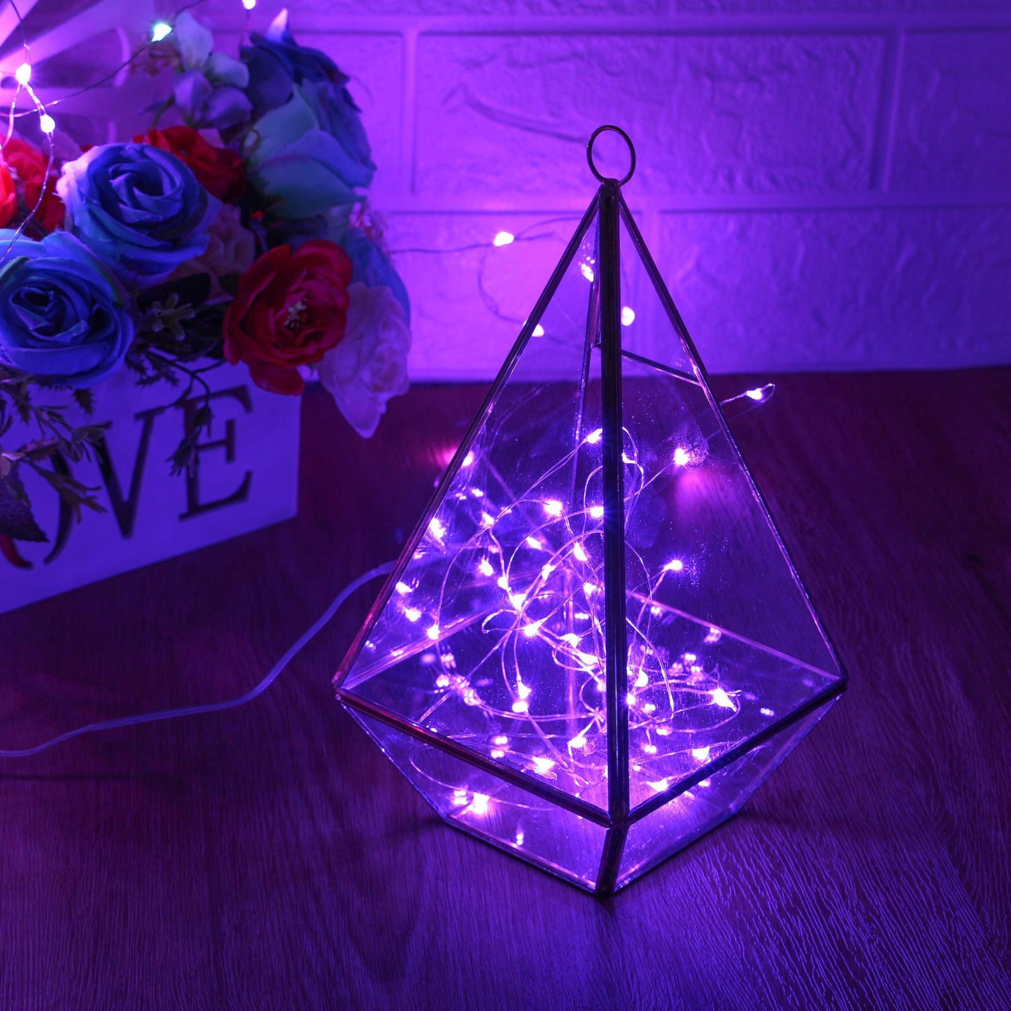 XINKAITE LED String Lights, Waterproof Fairy Lights for Indoor & Outdoor, 10FT, Purple, Model B07X2X9891_CA NARF