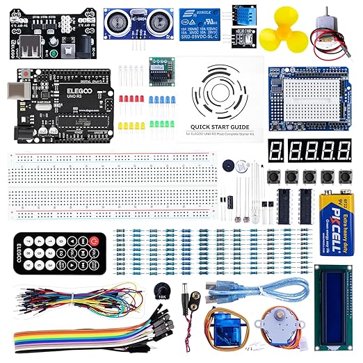ELEGOO UNO Project Super Starter Kit with Tutorial and UNO R3 Board Compatible with Arduino IDE