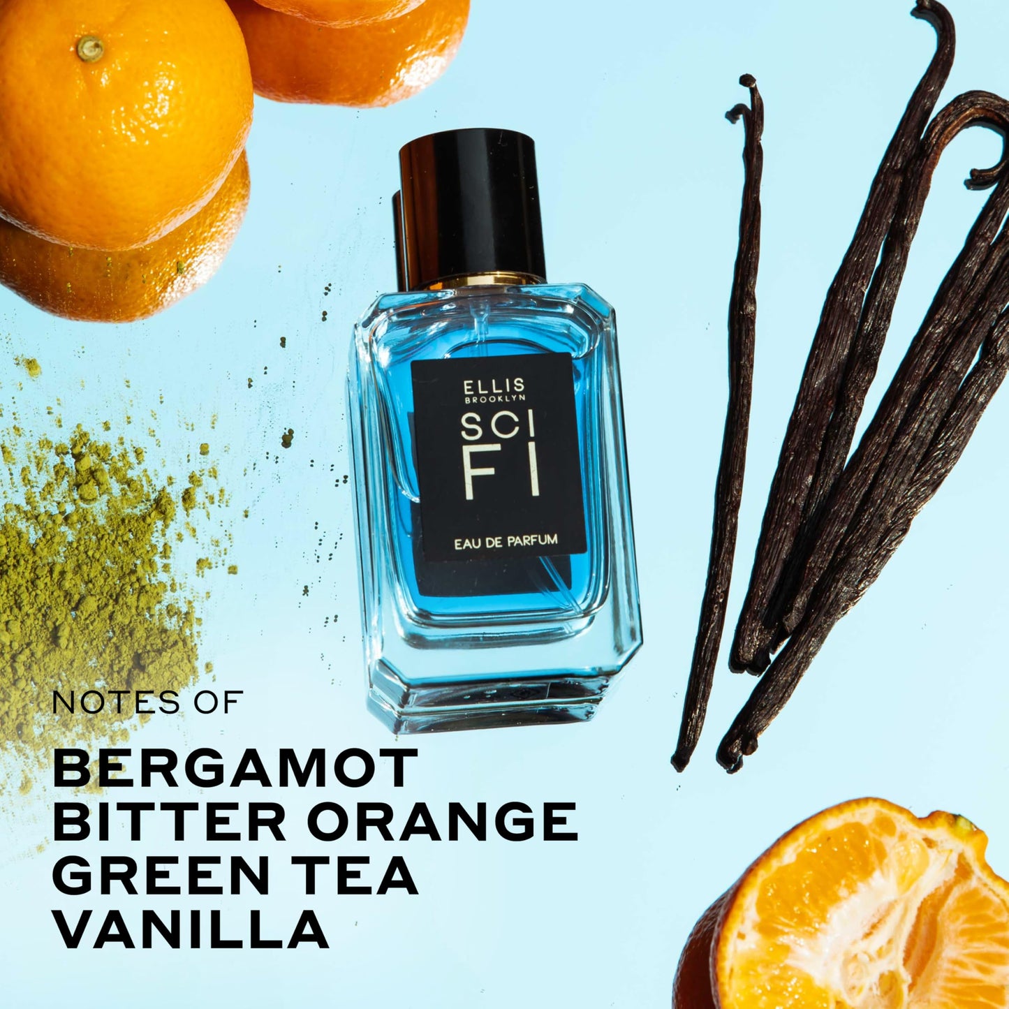 Ellis Brooklyn SCI FI Eau de Parfum - Gourmand Women's Perfume with Bergamot, Green Tea, Vanilla & Citrus, Sustainable Perfume f