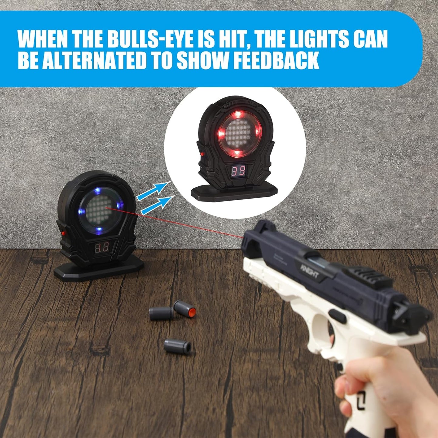 2 Pcs Dry Fire Laser Training System Portable Trainer and Counting Laser Targets for Dry Fire Shooting Practice