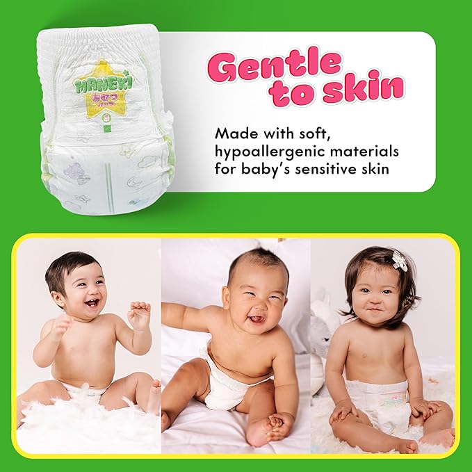MANEKI Size 4 Diaper Pants, Disposable Baby Diapers Size 4 (20-31 lbs), 88 Count (2 Packs of 44), Pull-Ups Style, Leaks Protection