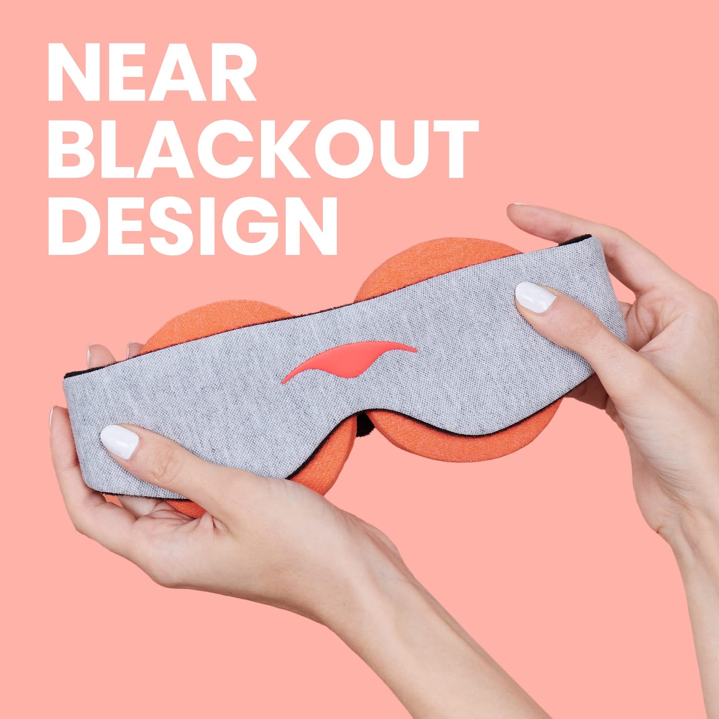Manta Steam Sleep Mask - Reusable Near-Blackout Sleeping Mask for Relaxation & Restful Sleep - Adjustable Microwavable Steam Eye Cups for Natural Hydration, Eye Strain & Sinus Relief