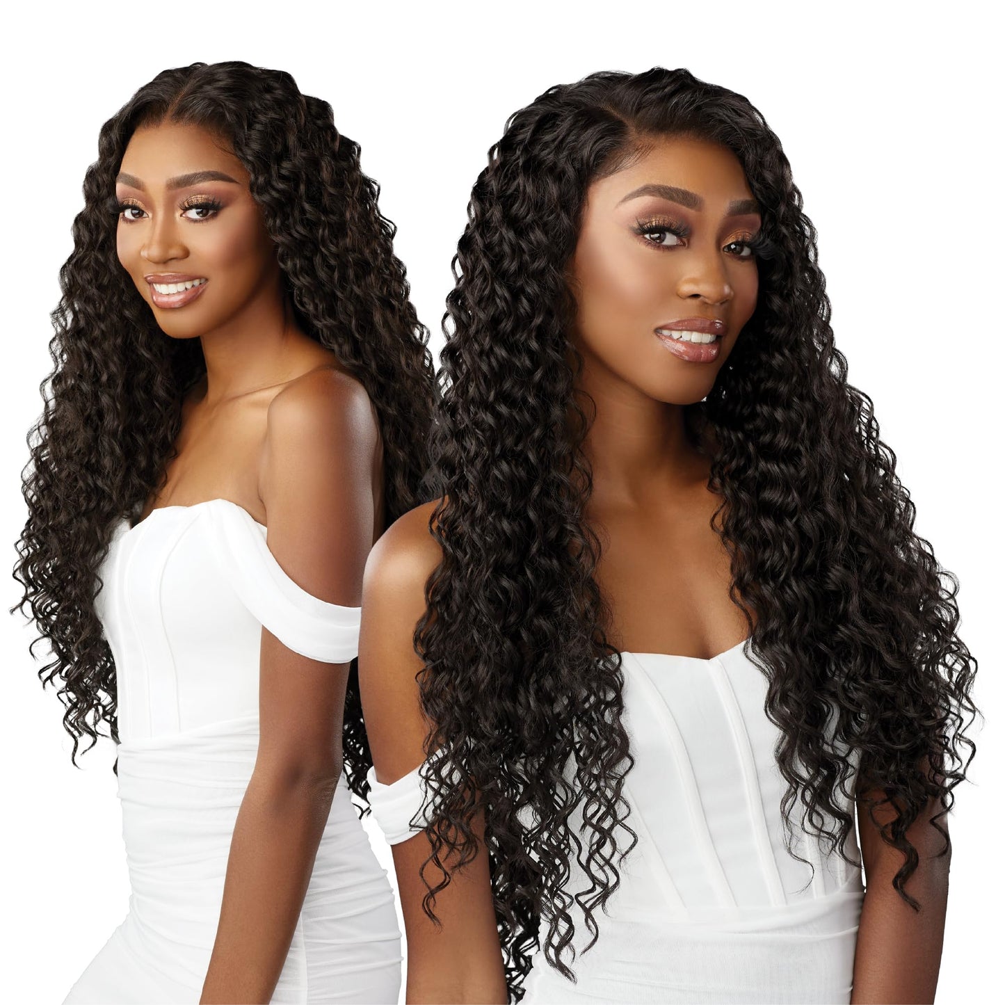 Sensationnel Bare Lace 13X6 Wigs - Unit 5 Lacefrontal Glueless Synthetic 180 Degree Preplucked Hairline (1 JETBLACK)