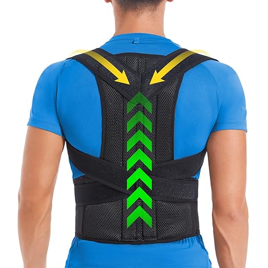 DIANMEI Back Brace Posture Corrector for Women and Men, Back Braces for Upper and Lower Back Pain Relief, Adjustable and F...