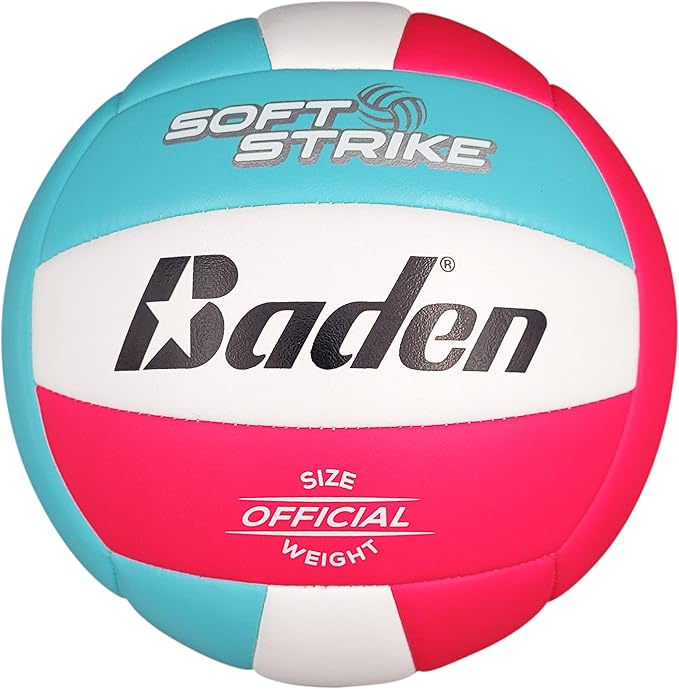 Baden | Soft Strike | Cushioned Synthetic Leather Recreational Volleyball | Indoor/Outdoor for Beginners & Youth | Officia...