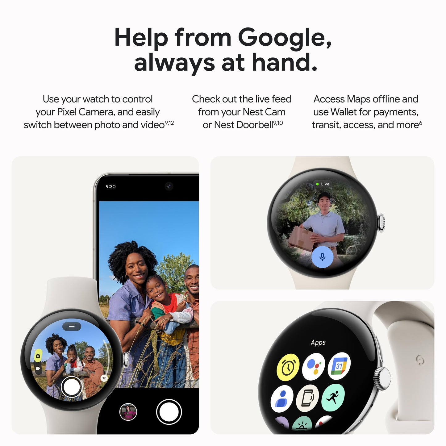 Google Pixel Watch 3 (45mm) 2024 Model - Android Smartwatch, Heart Rate Tracking, Fitbit Advanced Running, Fitness Insights, 24-Hour Battery - Polished Silver Aluminum Case - Porcelain Band - LTE