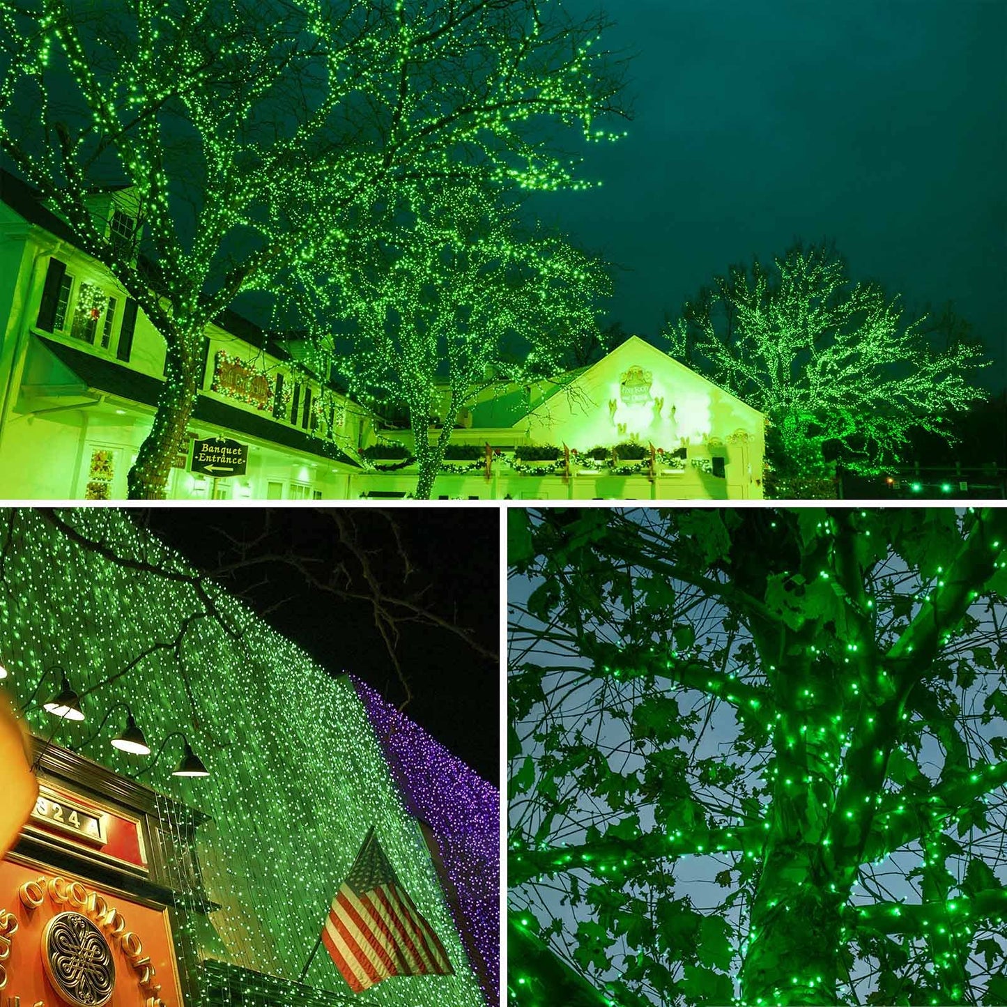 Albelt Solar String Lights 85FT 480 LED Waterproof Green Wire 8 Modes for Garden Patio Party