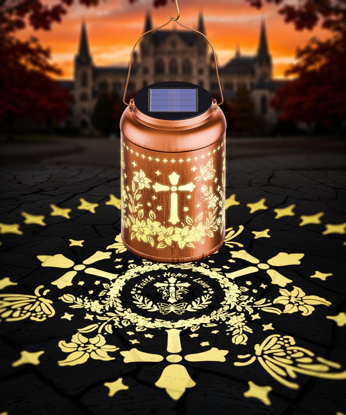 Christmas Stocking Stuffers For Women Faith Solar Lanterns Outdoor Waterproof Christians Gifts For Women Inspriation Religious Gifts For Woman Decoration Light For Garden Patio Yard