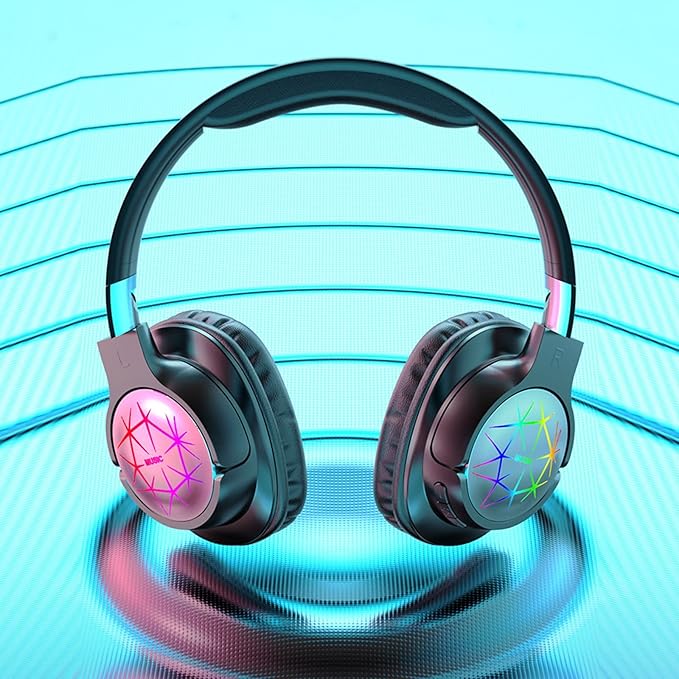 Viligee Wireless Around-Ear Bass Gaming Headset - Surround Sound Headphones with Noise Cancelling Microphone Bluetooth Bre...