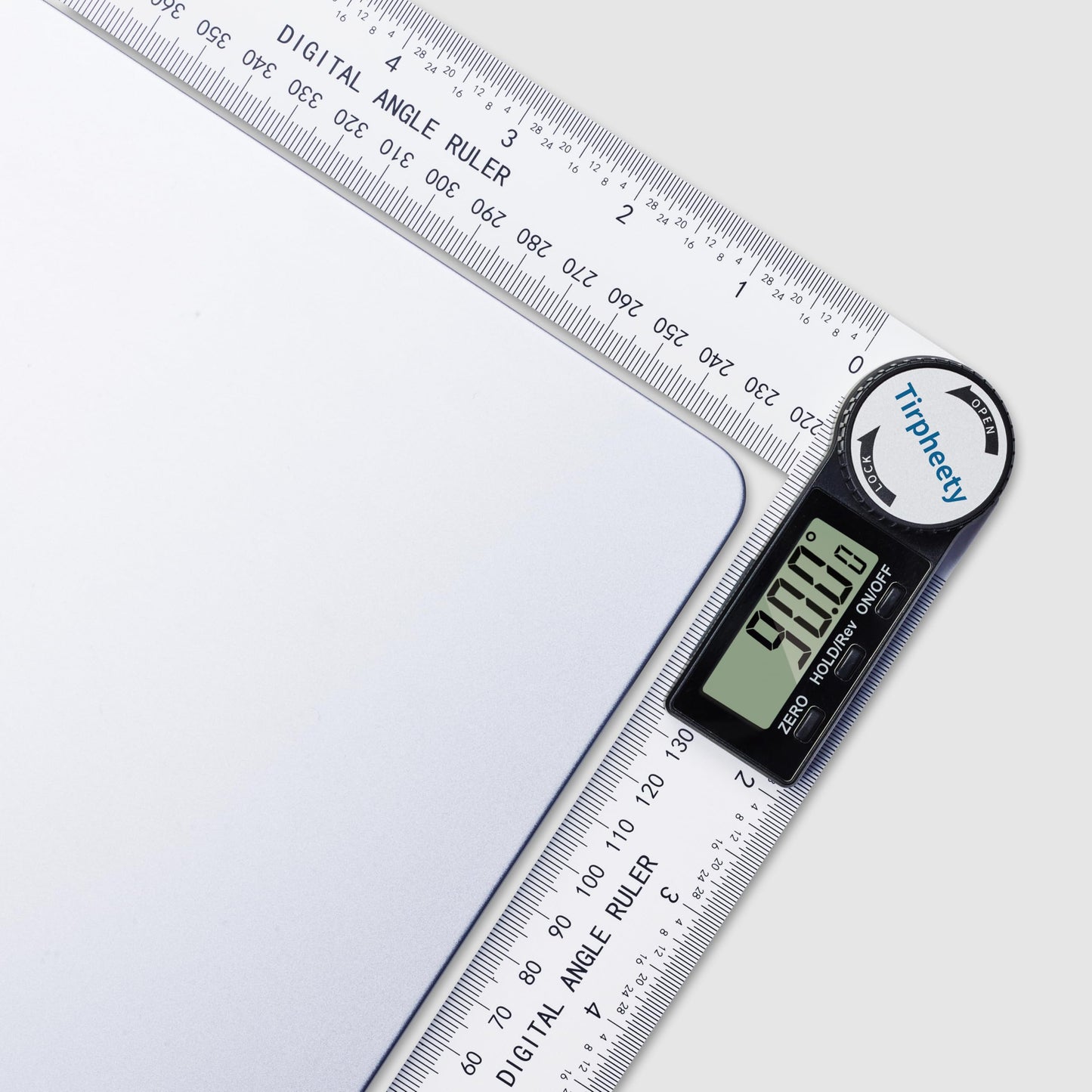 Tirpheety Digital Angle Finder Protractor, 3rd Generation Quick Display Angle Gauge Ruler, 7-Inch (200mm) Professional Measuring Tool for Woodworking, Carpentry, and Construction