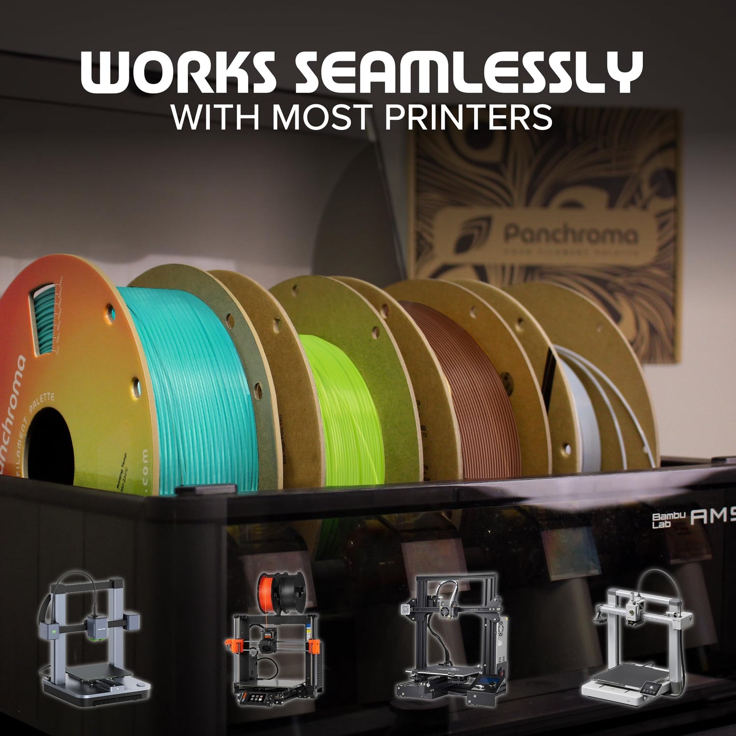 Polymaker Panchroma Matte PLA Filament, Matte Cotton White 1.75mm 1kg 3D Printing Filament, Formerly Polyterra Matte 3D Printer PLA Filament, Fit Most FDM 3D Printers, 1kg Spool (2.2lbs)