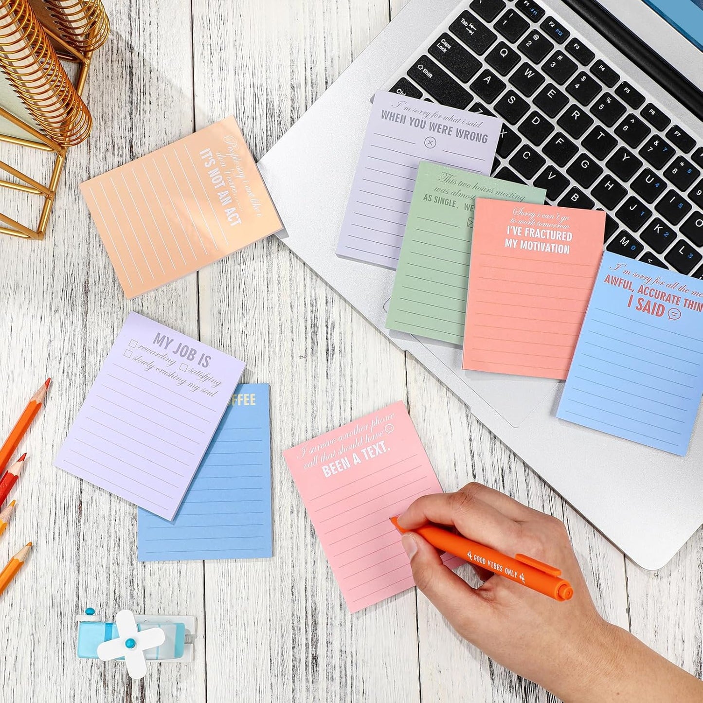 Funny Notepads with Sayings Sticky Funny Office Supplies to Do List Sarcastic Work Assorted Notepad for Workers, 12 Designs, 3 x 3.93 Inch(Classic Style)