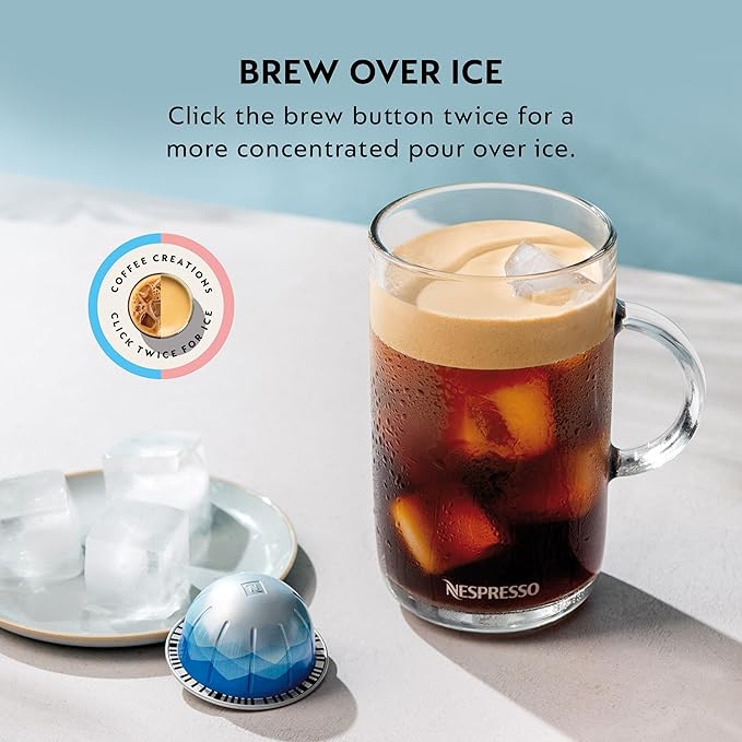Nespresso Vertuo Pop+ Coffee and Espresso Maker by Breville with Milk Frother, Aqua Mint