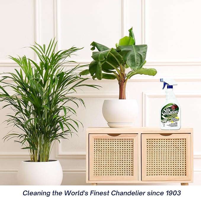Sparkle Plenty Silk Sensation Artificial Flower & Plant Leaf Cleaner and Shine, Fake Flower Dusting Spray, Silk Plant Cleaner Spray, Drip Dry Cleaning Supplies for Artificial Tree (1 Gallon)