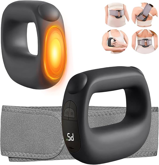 Xquyk Deep Tissue Percussion Muscle Massage Gun: with Heat, Adjustable Intensity and Speed, Super Quiet, USB-C Rechargeabl...