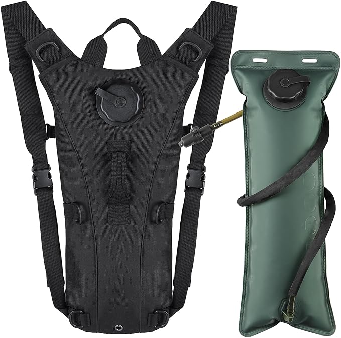 Outplea Tactical Hydration Pack Backpack with 3L Water Bladder for Men, Leakproof Military Rave Water Backpack for Running...