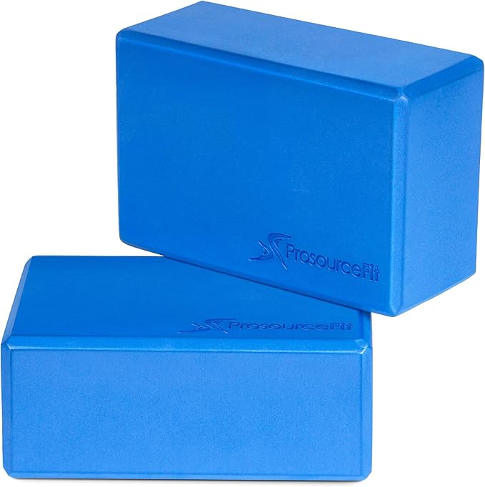 ProsourceFit Foam Yoga Blocks Set of 2, High Density EVA Yoga Bricks, Sturdy Yoga Prop Large Size 4x 6 x 9