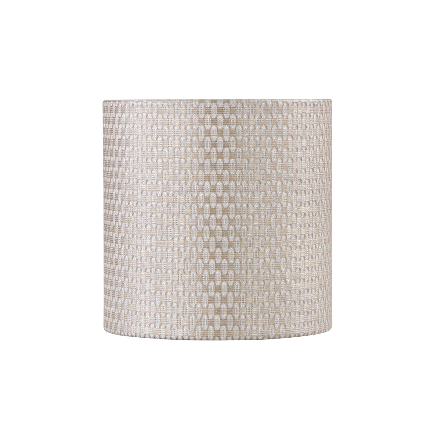 Aspen Creative Drum Lamp Shade, 8in x 8in x 8in, Rattan, White & Gold, Model 31611