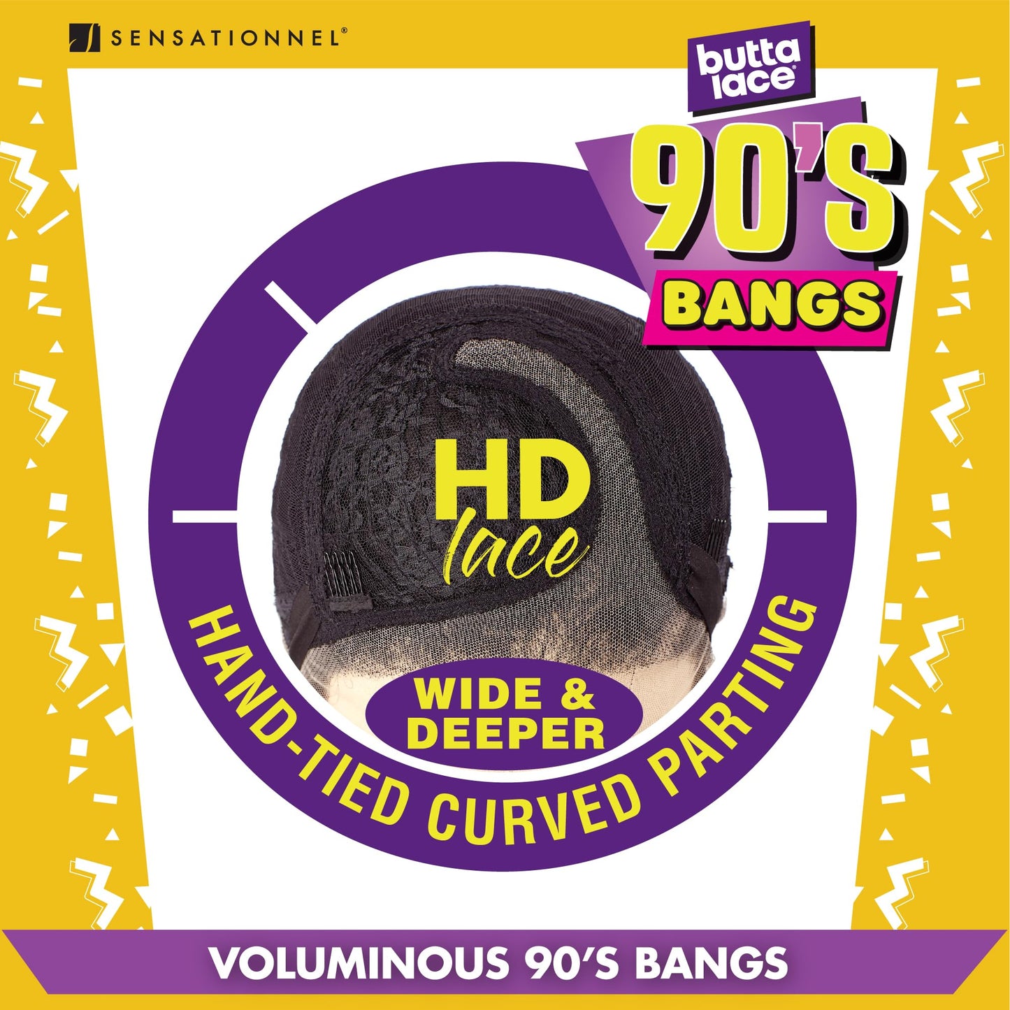Sensationnel Butta lace 90sbangs wigs - unit 903 glueless wide deep part synthetic preplucked hairline (BALAYAGEGOLD)