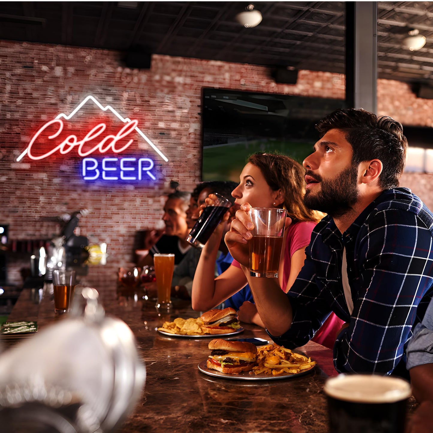 Kavaas Cold malt-inspired Neon Sign 16.5 X 9.4  Neon malt-inspired Signs For Man Cave  Home Bar  Pub  Wall Decor - Best Gifts For malt-inspired Lovers  Birthday  Christmas