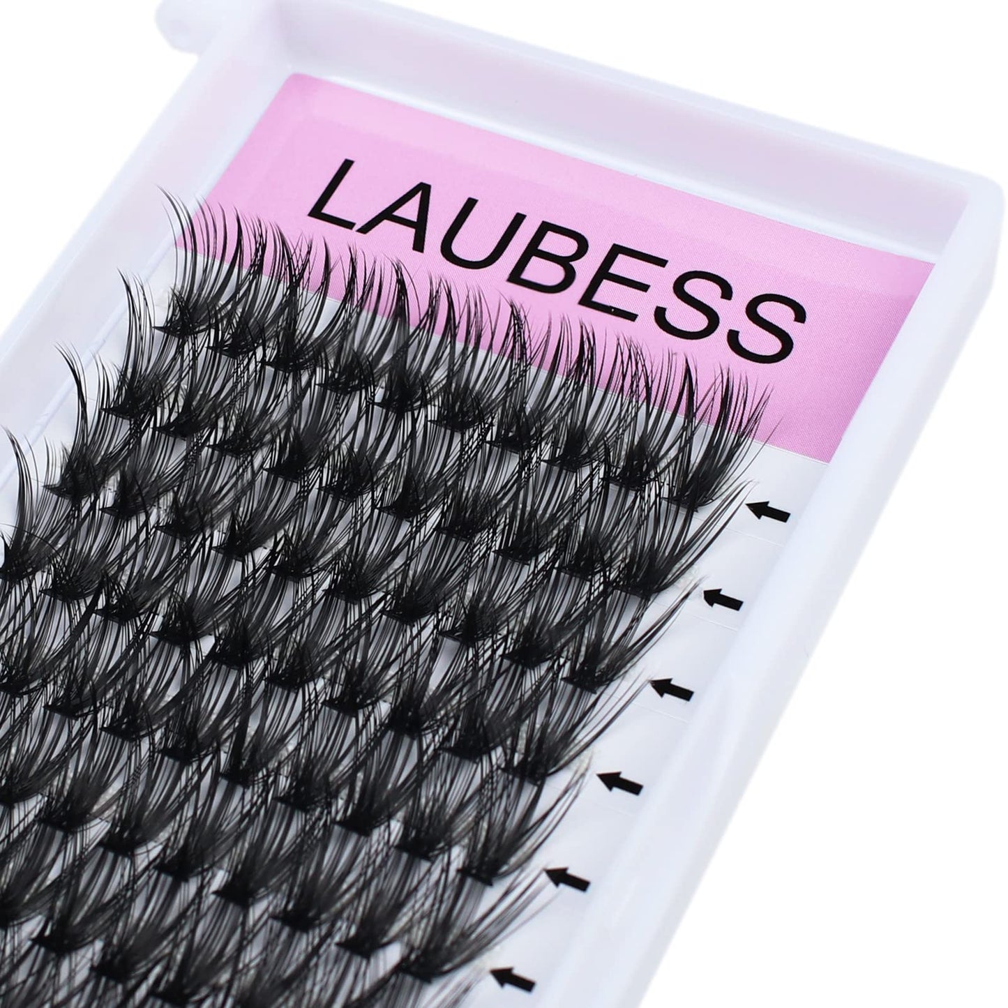 Eyelash Clusters LAUBESS Lash Clusters Individual Lashes Cluster Eyelash Extensions DIY at Home Waterproof Cluster Lashes (40D-D