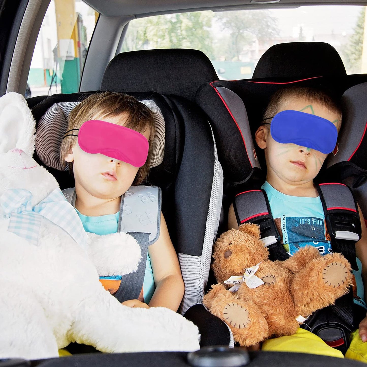 12 Pieces Multicolor Eye Mask Cover Lightweight Blindfold Sleep Mask with Nose Pad and Elastic Straps for Kids Women Men, 12 Colors