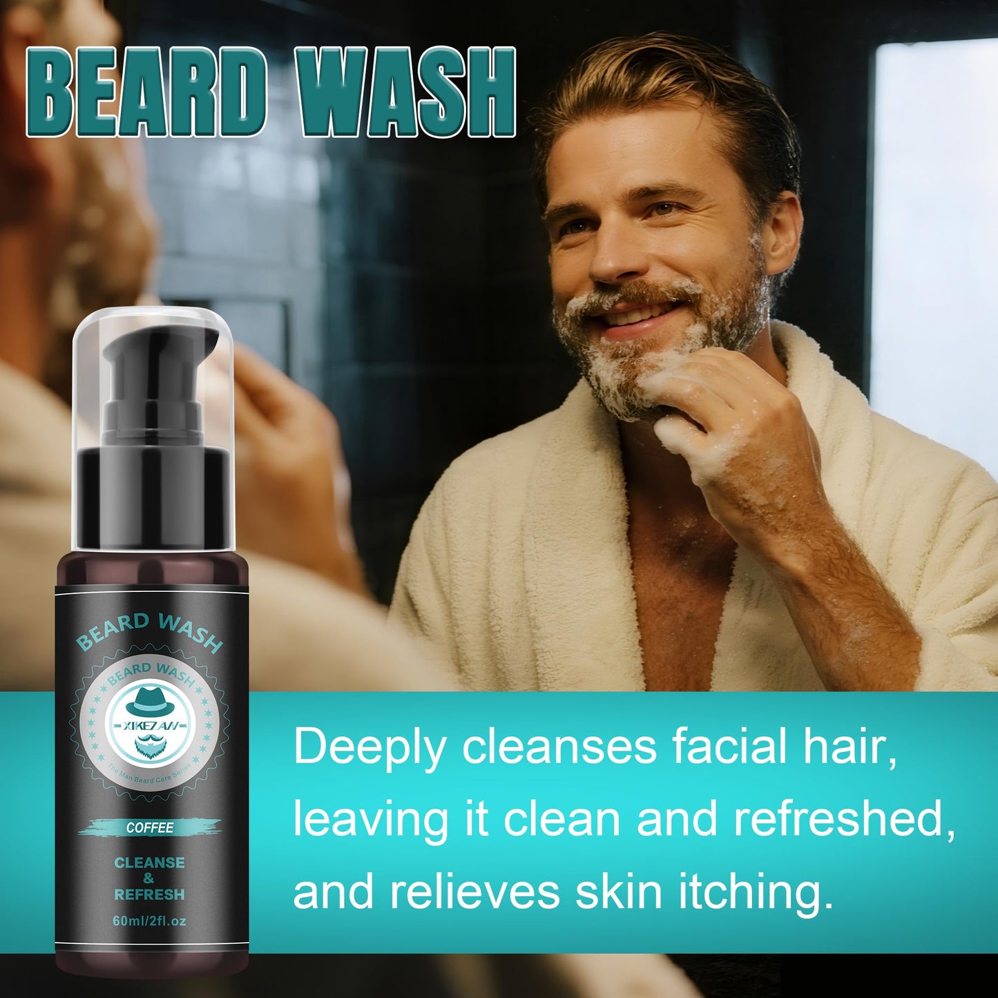 XIKEZAN Husband Dad Gifts, Coffee Beard Kit for Men Care,Cool Stuff Unique Birthday Valentines Fathers Thanksgiving Anniversary