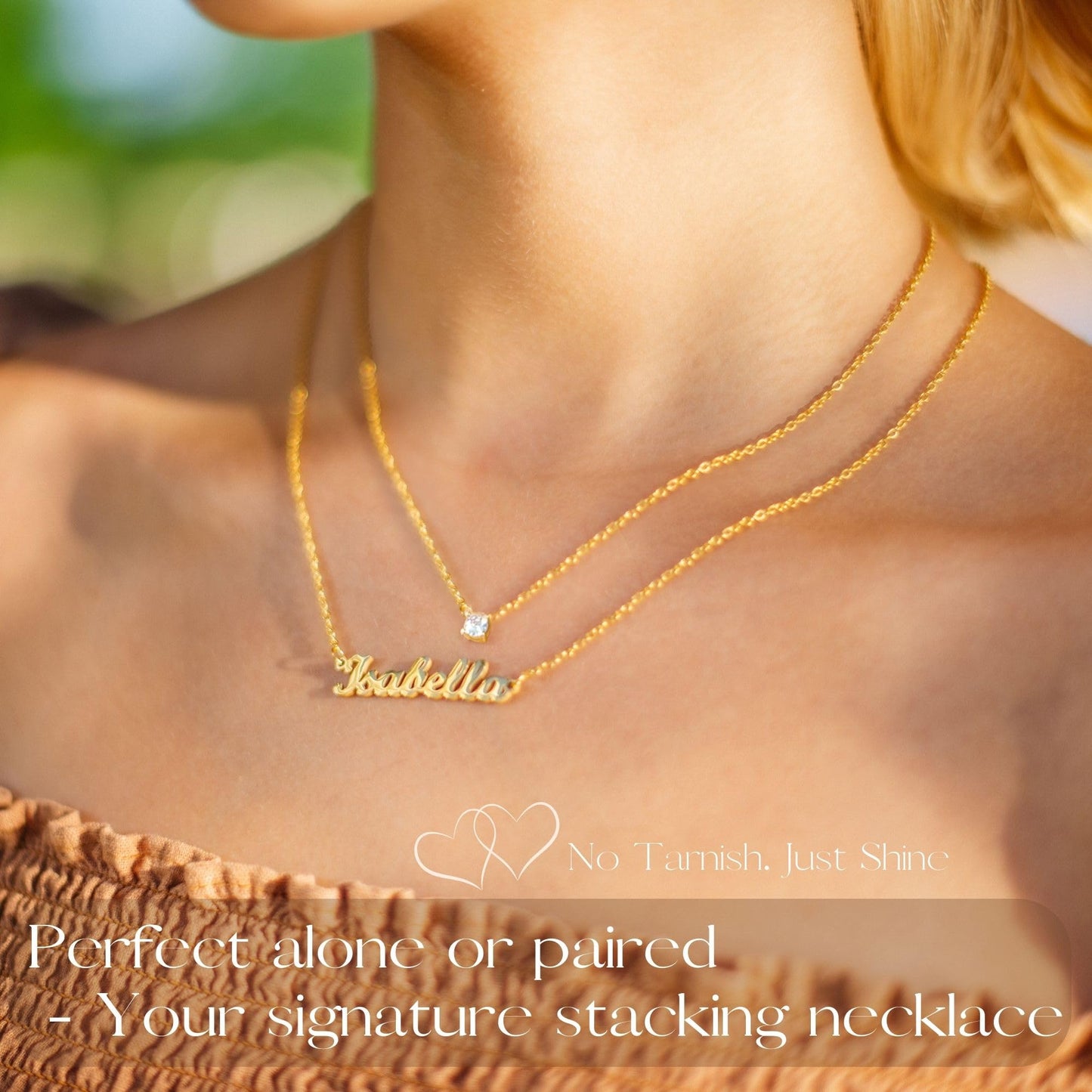 Ldurian Custom Name Necklace, Tiffany Name Plate Pendant Necklace Pre Gifts, Charm Necklaces Jewelry for Birthday Anniversary