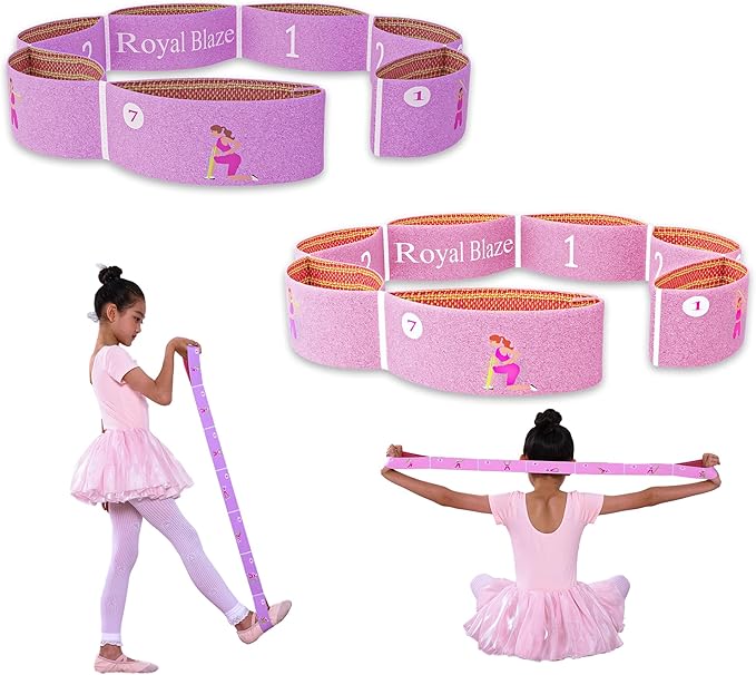 Stretch Strap with Loops – 2 PCS Multi-Loop Yoga & Physical Therapy Stretching Band, Cotton Flexibility Strap for Exercise...