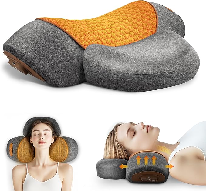 CARINIFY 3-in-1 Rechargeable Neck Massager Pillow - Pillow Massage Neck Hump for Shoulder Pain, Deep Tissue Pain Relief, w...