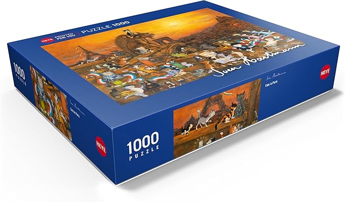 MyPuzzle Cats in Paris - Sven Hartmann - Premium 1000 Piece Jigsaw Puzzle for Adults