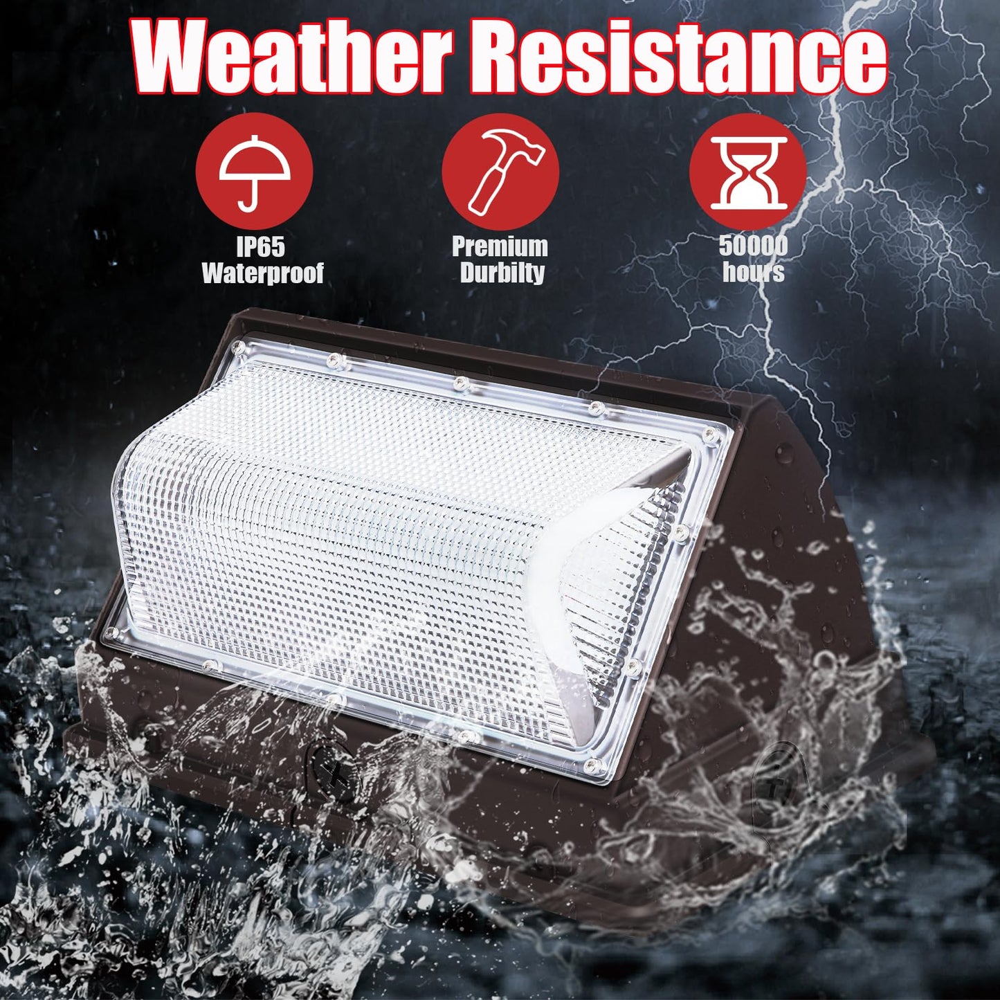 Tomourd 120W Led Wall Pack Lights  Extremely Bright Commercial Outdoor Wallpack  5000K Daylight Ip65 Waterproof Wall Light Exterior Security Lighting For Garage Backyard Parking Lot