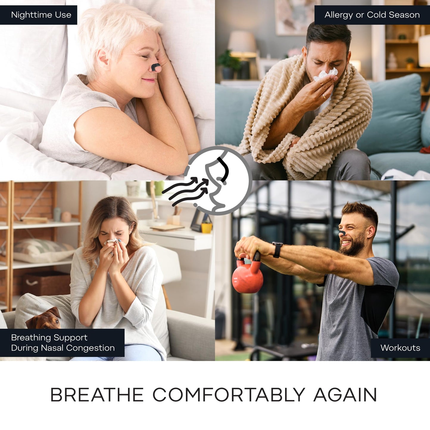 Difiney Bend-to-Fit Steel Bridge Nasal Dilators for Sleep
