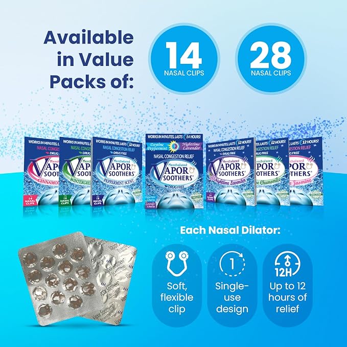 by Scenttech, Snore Reducing- Anti Snoring Aid, Nasal Dilators for Breathing, Instant Nasal Congestion Relief, Nighttime Lavender, 28 Count, Drug-Free