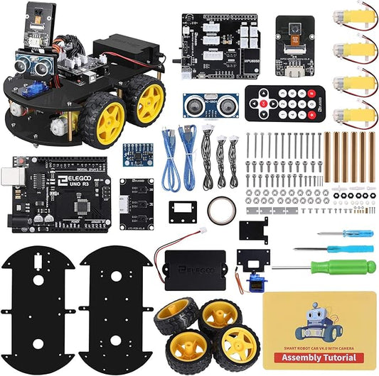 ELEGOO UNO R3 Smart Robot Car Kit V4 for Arduino Robotics for Kids Ages 8-12 12-16 STEM Science Kits Coding Gifts for 8 9 ...