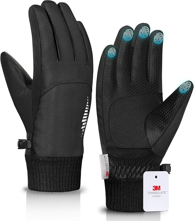 rivmount 3M Winter Gloves Women Men, Thermal Ski Gloves with Warm, Waterproof, Touchscreen for Cold Weather Running, Skiing