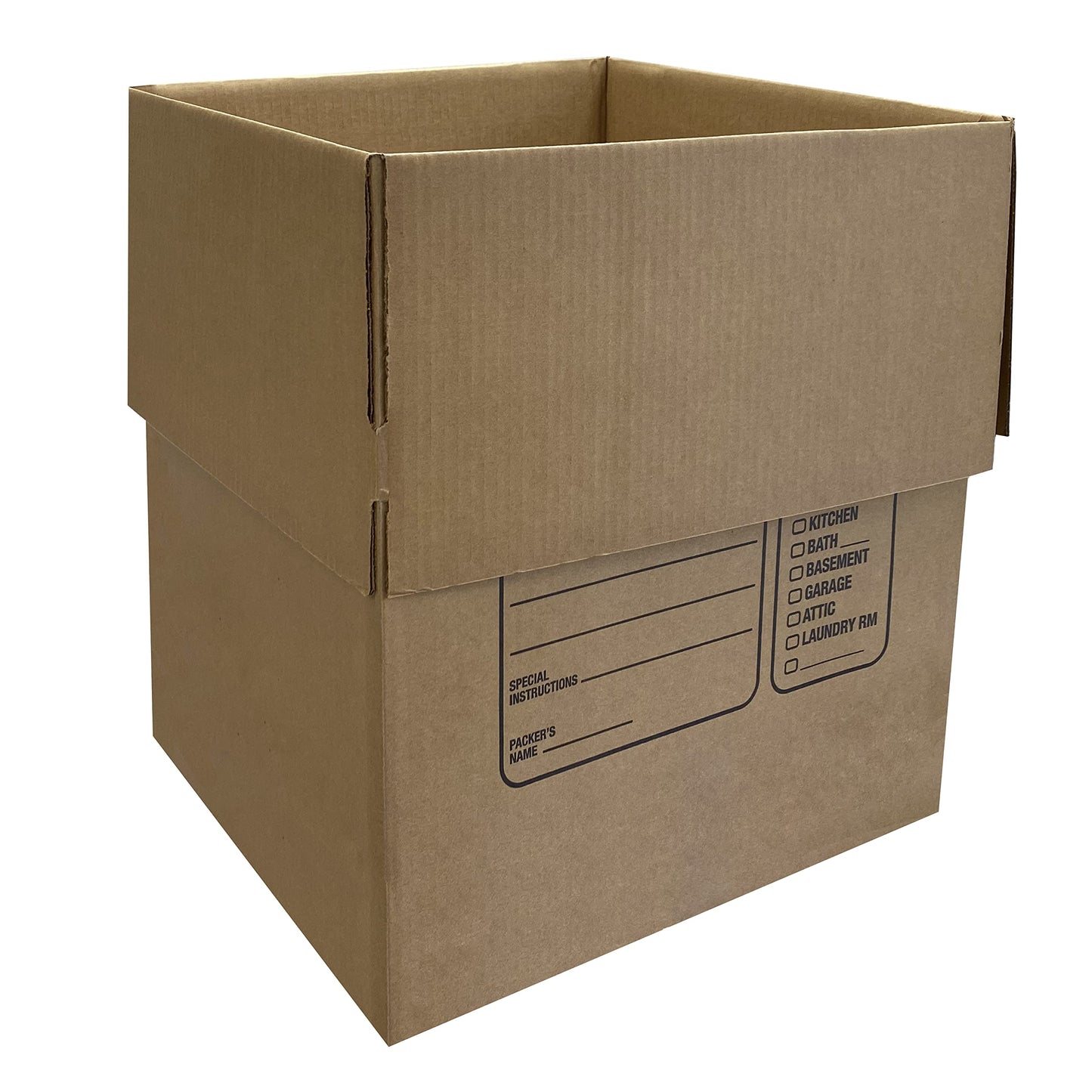Uboxes Moving Boxes with Handles, 10 Premium Large, 18 x 18 x 24, Brown, BOXINDSLAR10