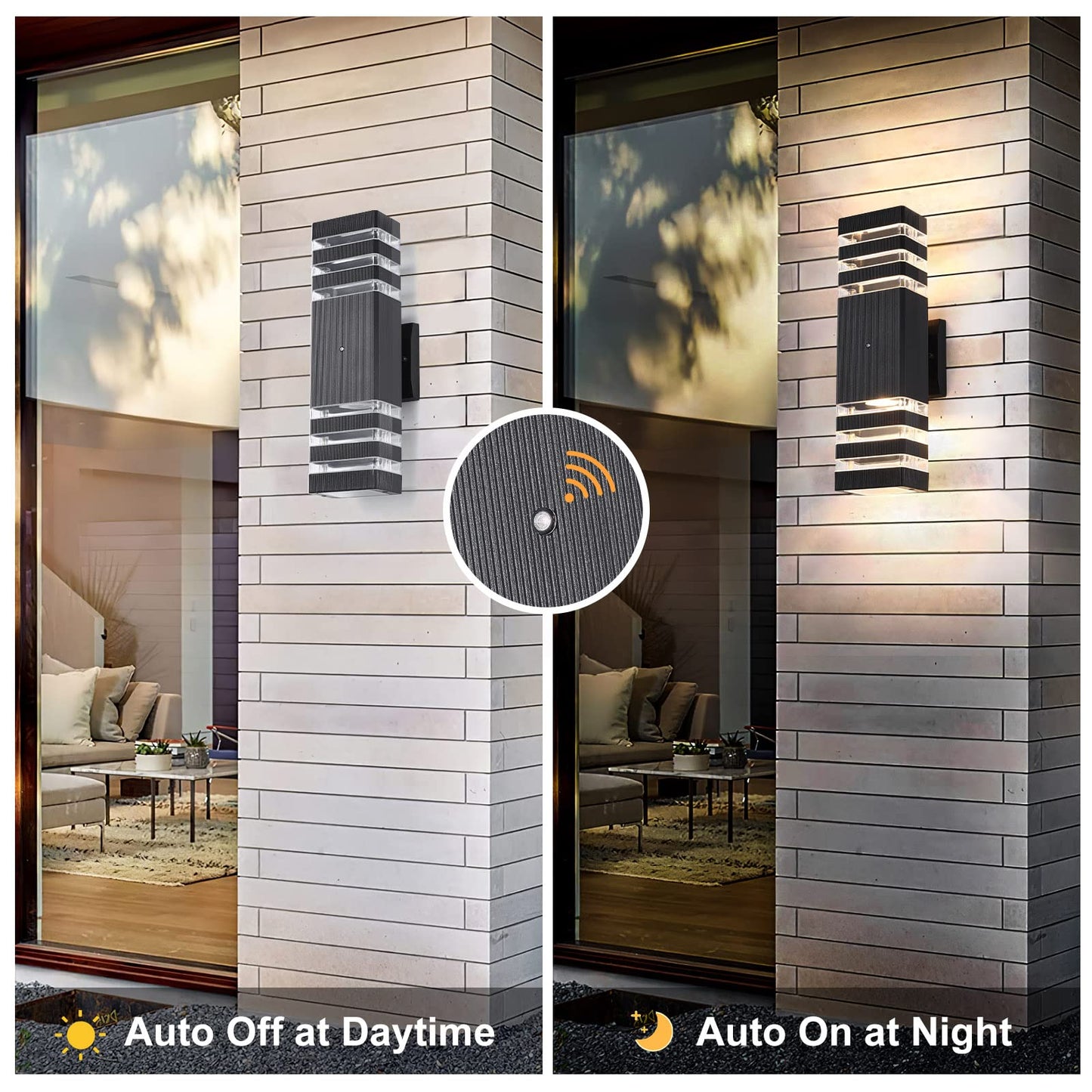 Teblampue Dusk To Dawn Led Outdoor Light Fixture, Anti-Rust Black, 3 Layer-1 Pack, Model Tebowls3 For Porch & Garage