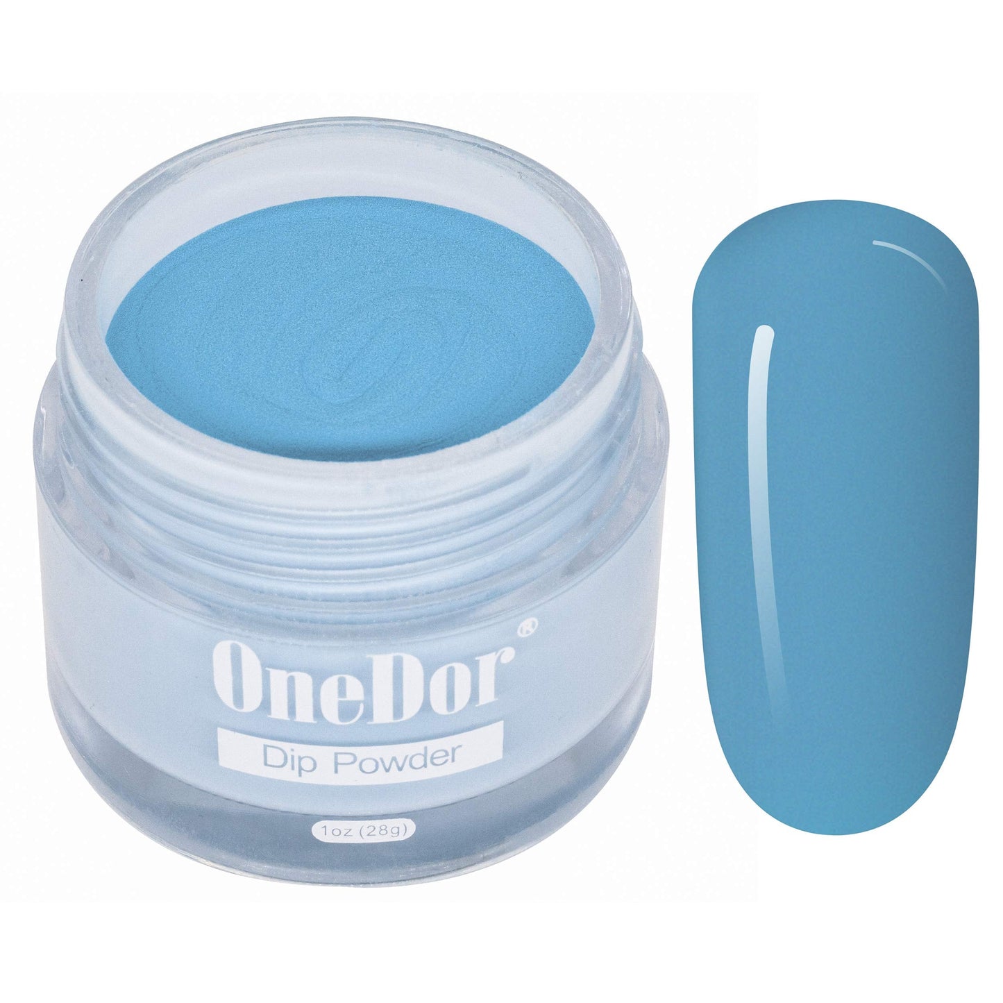 OneDor Nail Dip Dipping Powder - Acrylic Color Pigment Powders Pro Collection System, 1 Oz. (26 - Pastel Blue)