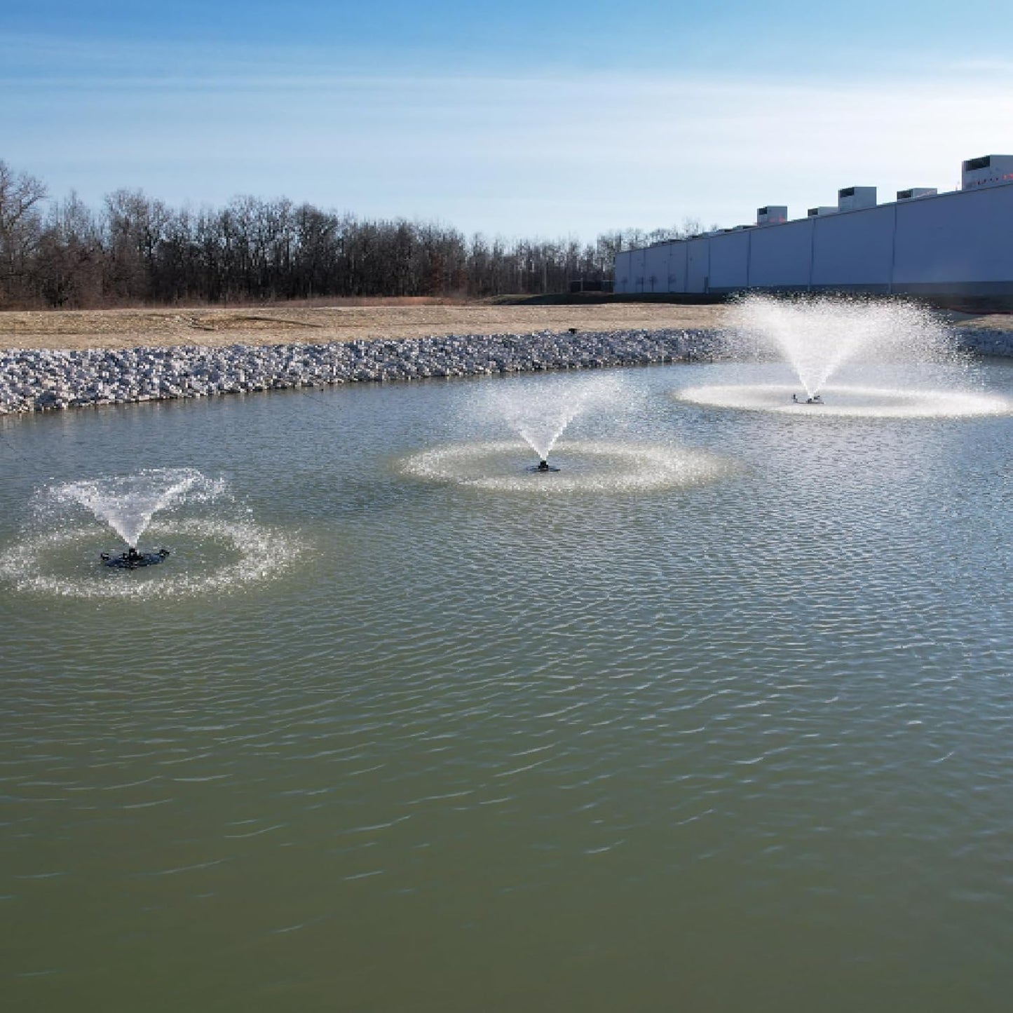 HALF OFF PONDS Floating Fountain – 3/4 HP Pond Aerator, 200' Cord – 8,000 GPH Water Pump – 11 Spray Patterns - White LED Lights - for Ponds, Lakes & Water Gardens