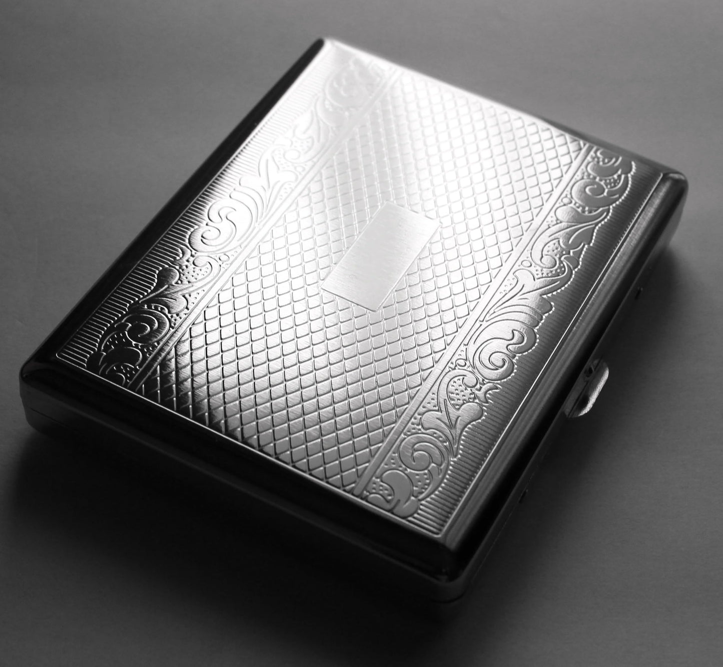 Retro Cigarette Case Victorian Style Metal Holder for Regular, King and 100's Size Credit Card Holder Pocket RFID Protective Security Wallet (Lin-L100)
