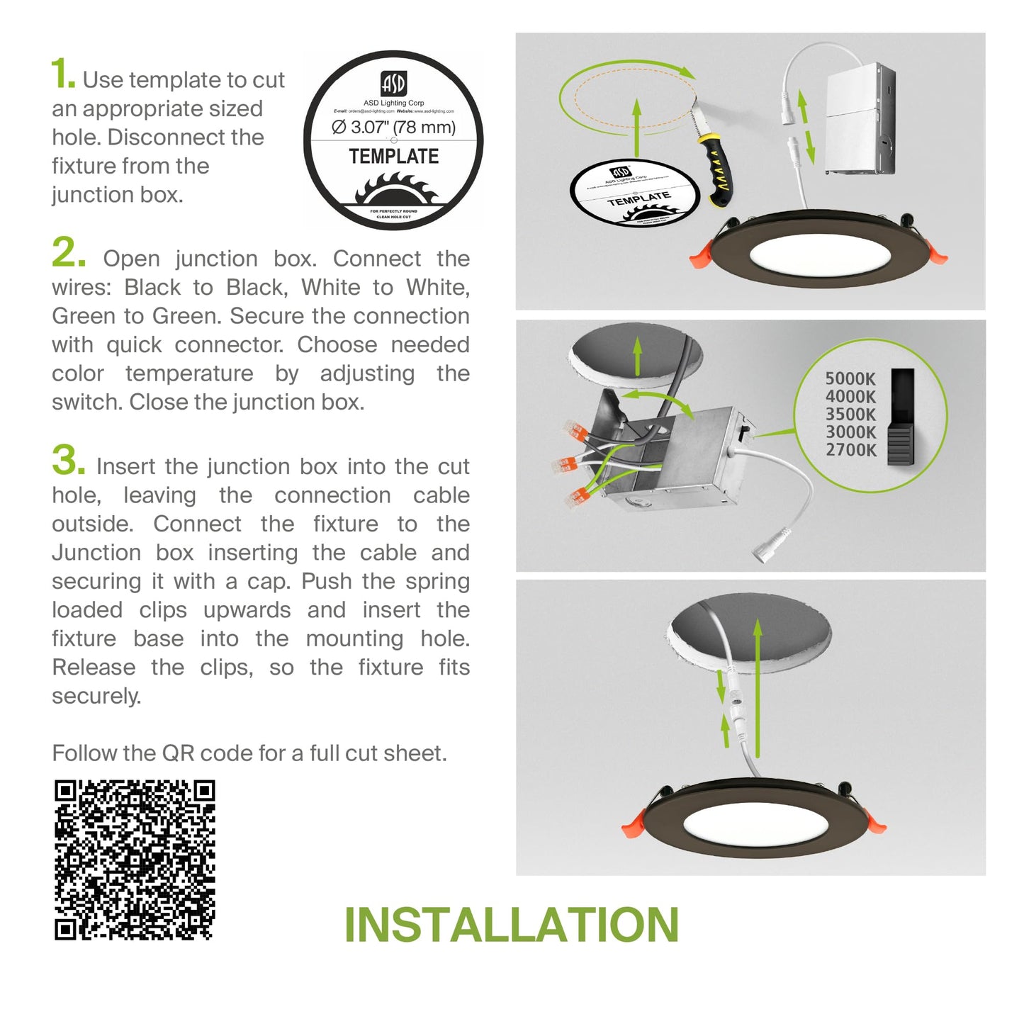 Asd 6 Pack 3 Inch Led Recessed Light 6W  5 Cct 2700K-5000K Cri90+  Ic Rated Ultra Thin Dimmable Ceiling Lights With J Box  Canless Wafer Downlight  Round Slim Panel Lighting  Energy Star Etl  Bronze