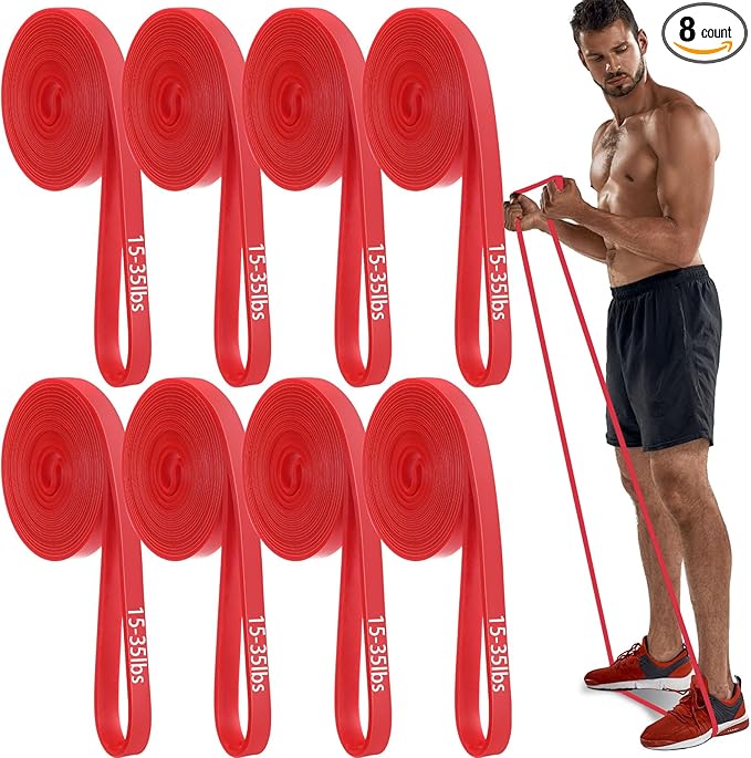 Foilswirl 8 Pcs Resistance Bands Pull up Bands Pull up Assistance Bands Exercise Workout Bands for Working Out Muscle Trai...