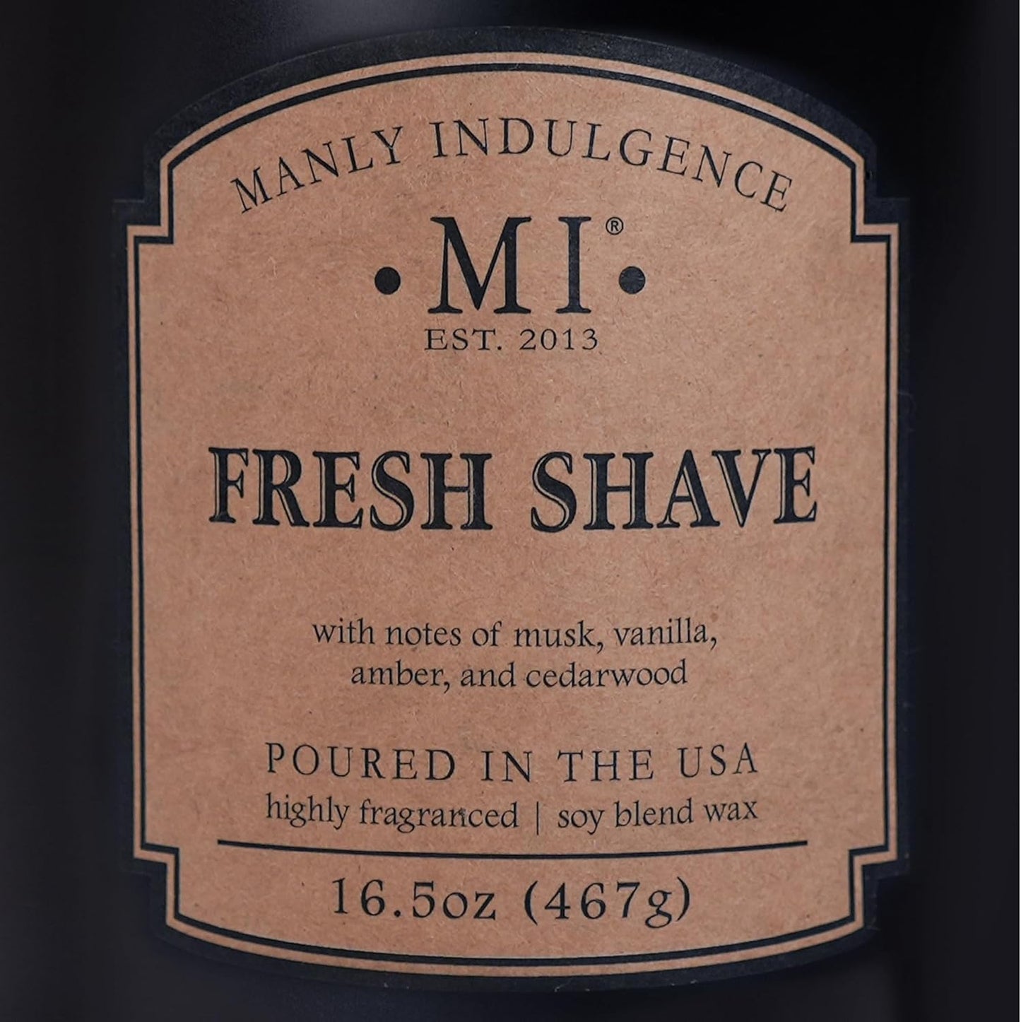 Manly Indulgence Fresh Shave Scented Candles for Men, 2 Wick, 16.5 oz, Premium Soy Blend Wax, 60H Burn, Candles for Home Scented - Made in The USA