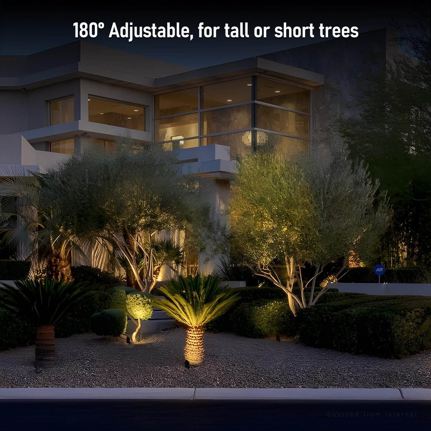 LEONLITE 8-Pack Low Voltage LED Landscape Spotlight, 4W 12V, Aluminum, Warm White (3000K), Model 60816, Bronze Finish