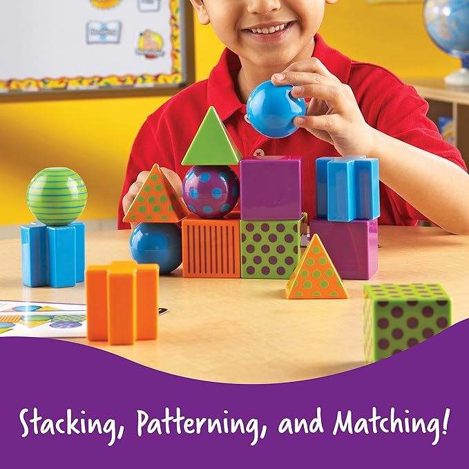 Learning Resources Mental Blox Critical Thinking Game, Homeschool, 20 Blocks, 40 Activity Cards, Ages 5+,Multicolor