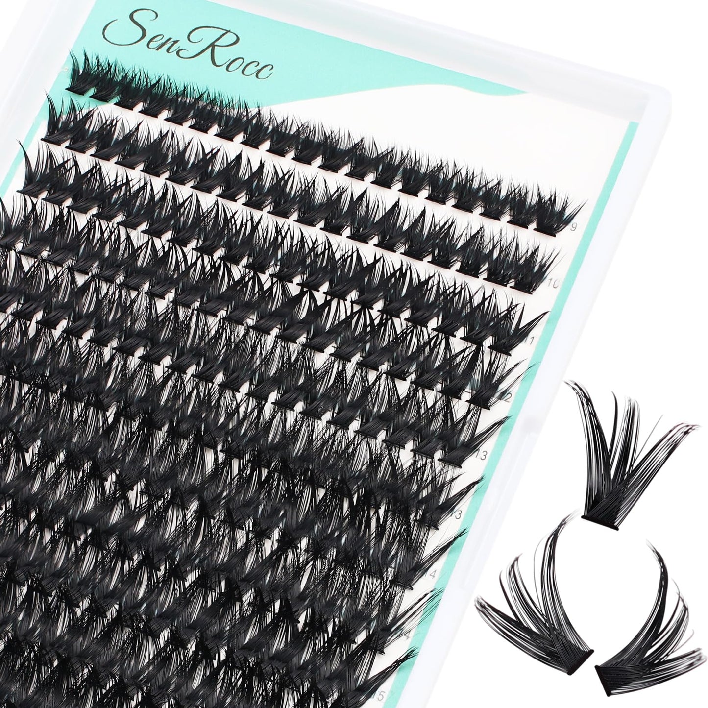 Lash Clusters Individual Lashes DIY Eyelash Extension 80D 9-16mm Mix C Curl Eyelash Clusters Lash Extension for Self Application